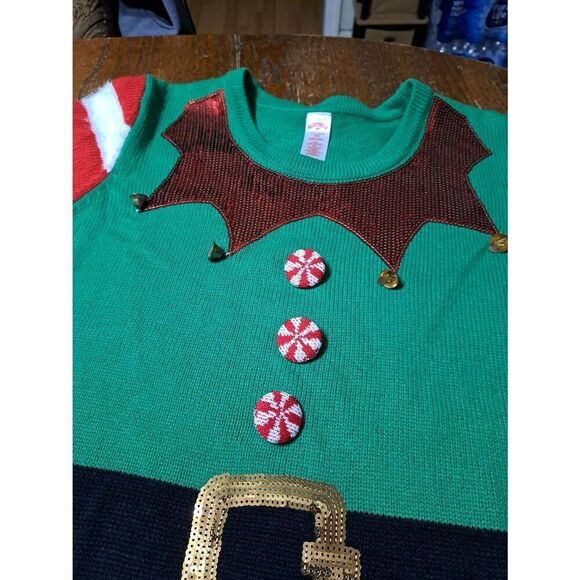 XXL Size 20 Holiday Time Christmas Holiday Dress Knit Sweater Dress Short Sleeve - Picture 2 of 10